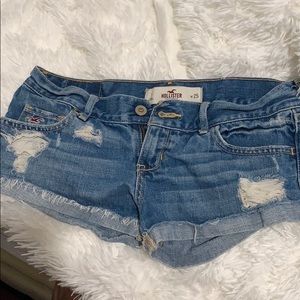 Hollister distressed denim jeans shorts Size 1
